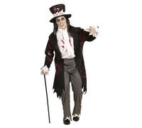 Widmann Déguisement Marié Zombie – Queue-de-pie/chemise/pantalon/foulard/haut-de-forme+cheveux – M