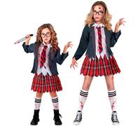 Widmann Zombie School Girl (Jacket With Shirt, Skirt, Tie, Socks) (140 cm / 8-10