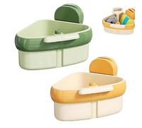 Widous/Wideous/Curetoaway Suction Cup Sink Corner Rack, Food Waste Catcher for Sink with Fine Mesh Drain Hole, Suction Cup Storage Rack with Drain Hole, Removable for Easy Cleaning (Mix*2pcs)
