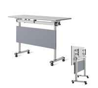 Widppsopt 6FT Modern Large Mobile Meeting Table for Conferences Seminars and Negotiations Folding Conference Table for Easy Mobility