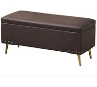 Widppsopt Banc de rangement, tabouret de rangement, tabouret de rangement, repose-pieds capitonné, technologie ottomane, pouf en tissu, repose-pieds rembourré, chaise à langer tabouret avec 4 pieds en