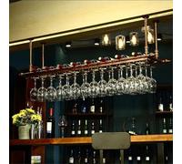 Widppsopt Casier à vin Rond Industriel à Suspendre, casier à vin de Plafond avec Support pour Verres à vin, casier à vin pour Cuisine, Salle à Manger, Bar (Taille : 80 x 30 cm)