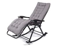 Widppsopt Chaise de Jardin zéro gravité, Chaise Longue inclinable Pliable et réglable avec Coussin en Coton, Chaise de Plage pour Patio extérieur, Piscine, supporte Une Charge de 200 kg. Vision