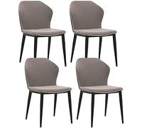 Widppsopt Chaises de Salle à Manger 4 pièces avec Pieds en métal et revêtement en Similicuir pour café ou Restaurant. Sièges Confortables (H)