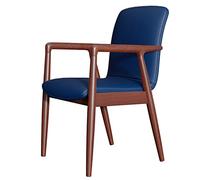 Widppsopt Chaises de Salle à Manger avec accoudoirs, Chaise d'appoint de Style Milieu de siècle avec Assise en Similicuir, Fauteuil en Bois d'hévéa, chaises de Salon rembourrées pour Cuisine, Chambre