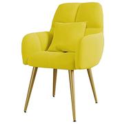 Widppsopt Chaises de Salle à Manger, Chaise d'appoint Moderne en Velours, Style Milieu du siècle, avec Pieds en métal, Petites chaises d'appoint pour Chambre à Coucher, Fauteuil de Club, cha