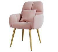 Widppsopt Chaises de Salle à Manger, Chaise d'appoint Moderne en Velours, Style Milieu du siècle, avec Pieds en métal, Petites chaises d'appoint pour Chambre à Coucher, Fauteuil de Club, cha