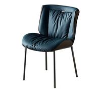 Widppsopt Chaises de Salle à Manger Confortables en Cuir, pour Cuisine, Salle à Manger et Salon, avec Assise en Cuir Super Fibre Souple et Pieds en Acier Carbone, 2 Styles de Pieds
