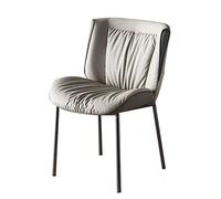 Widppsopt Chaises de Salle à Manger Confortables en Cuir, pour Cuisine, Salle à Manger et Salon, avec Assise en Cuir Super Fibre Souple et Pieds en Acier Carbone, 2 Styles de Pieds