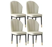 Widppsopt Chaises de Salle à Manger, Cuisine Moderne, Ensemble de 4, avec Dossier Ergonomique et Pieds en Acier au Carbone pour comptoir, Salon, réception