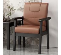 Widppsopt Chaises de Salle à Manger en Cuir Noir avec accoudoirs, Chaise de Cuisine Moderne du Milieu du siècle, Fauteuil rembourré à Dossier Haut, chaises d'appoint avec accoudoirs pour sal