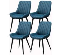 Widppsopt Chaises de Salle à Manger en Cuir PU imperméable, Ensemble de 4 pièces avec Pieds et Dossier en métal, idéal pour la Cuisine, la Salle à Manger ou la Chambre à Coucher.