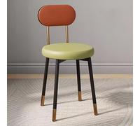 Widppsopt Chaises de Salle à Manger ergonomiques en Cuir avec Pieds Robustes en Acier Carbone, assises Modernes Blanches et dorées pour Cuisine, Salle à Manger et réception.