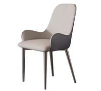 Widppsopt Chaises de Salle à Manger et de Cuisine Modernes en Cuir PU, Dossier Haut, siège rembourré et Moelleux, fauteuils de Salon (Gris foncé + Gris)