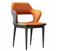 Widppsopt Chaises de Salle à Manger Kitchen, Chaise d'appoint en Similicuir imperméable avec Pieds en métal, pour la Maison, Le Commerce et Les Restaurants (Orange et Gris)