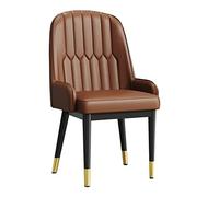 Widppsopt Chaises de Salle à Manger, Lot de 1, Chaise d'appoint rembourrée en Cuir Moderne, chaises de Bureau, Petit Fauteuil, chaises de Salon avec Pieds en métal pour Cuisine, Salle à mang