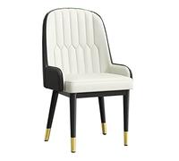 Widppsopt Chaises de Salle à Manger, Lot de 1, Chaise d'appoint rembourrée en Cuir Moderne, chaises de Bureau, Petit Fauteuil, chaises de Salon avec Pieds en métal pour Cuisine, Salle à mang