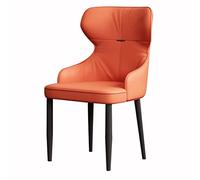 Widppsopt Chaises de Salle à Manger Modernes, de Cuisine, de Bureau, en Cuir, siège Ergonomique, Pieds Robustes en Acier au Carbone (Orange foncé)