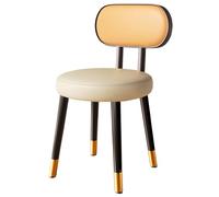 Widppsopt Chaises de Salle à Manger Modernes en Cuir rembourré, Chaise d'appoint de Cuisine, Dossier Moderne, chaises d'appoint avec Coussin Atex, Structure en métal pour Salon et Salle d'at