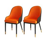 Widppsopt Chaises de Salle à Manger Modernes, Lot de 2 - Meubles de Cuisine et de Salle à Manger en Cuir imperméable - Chaises de Salon élégantes avec Pieds en métal pour Salon et Cuisine