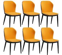 Widppsopt Chaises de Salle à Manger Modernes, Lot de 6 - Cuir synthétique imperméable, Dossier Haut, Assise rembourrée et Souple, mobilier élégant pour Cuisine et Salle à Manger, chaises de réception