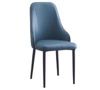 Widppsopt Chaises de Salle à Manger, Style Mid-Century Modern, Bleu, Moderne, à Dossier Haut, avec Pieds en métal, rembourrées, pour Salle à Manger, comptoir, Cuisine, Salle de Maquillage (b