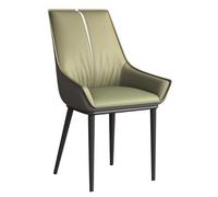 Widppsopt Chaises de Salle à Manger, Style Milieu de siècle, Assise en Similicuir et Pieds en métal, pour Cuisine, Salle à Manger, Chambre et Salon (Vert).