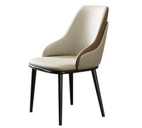 Widppsopt Chaises de Salle à Manger, Style Milieu du siècle, Fauteuil de Salon Moderne, Fauteuil d'appoint en Cuir avec accoudoirs, chaises d'appoint rembourrées avec Dossier et Coussin d'as