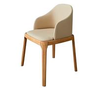 Widppsopt Chaises de Salle à Manger, Style Milieu du siècle, fauteuils de Salon, fauteuils d'appoint en Cuir, rembourrés, avec Pieds en Bois, pour la Maison, la Cuisine, Le Bureau, Le Bistro