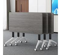 Widppsopt Conference Table, Folding Conference Room Desk with Flip-Top Design, Mobile Seminars Dynamic Meetings Training Tables for Offices, Classrooms, and Meeting Room(Gray, 55.1×15.7×29.5in)
