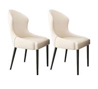 Widppsopt Ensemble de 2 chaises de Salle à Manger à Dossier Haut Moderne, Cuir imperméable et résistant aux Rayures, siège rembourré Doux, Pieds en métal, Meubles de Cuisine et de Salon élégants.