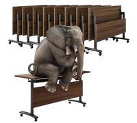 Widppsopt Folding Conference Room Table, Flip Top Mobile Meeting Office Training Room Desk with Wheel, Modern Training Meeting Seminar Classroom Tables(G 8Pack 47.2 x 23.6 x 29.5inch)
