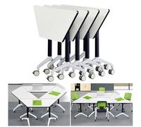 Widppsopt Folding Conference Room Table, Flip Top Mobile Meeting Office Training Room Desk with Wheel, Modern Training Meeting Seminar Classroom Tables(B 4Pack 47.2 x 23.6 x 29.5inch)