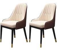 Widppsopt Lot de 2 chaises de Salle à Manger Modernes à Dossier Haut, Assise Souple en Similicuir imperméable, avec Pieds en métal Robustes - Meubles de Cuisine élégants