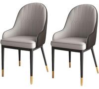 Widppsopt Lot de 2 chaises de Salle à Manger Modernes à Dossier Haut, rembourrées en Cuir Souple et imperméable, pour Salon et Cuisine, avec Pieds en métal Robustes - Mobilier de Maison élégant