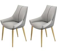 Widppsopt Lot de 2 chaises de Salle à Manger Modernes, Assise en Similicuir rembourrée avec Pieds en métal, mobilier de Salle à Manger élégant pour Salon et Cuisine.