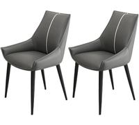 Widppsopt Lot de 2 chaises de Salle à Manger Modernes, assises rembourrées en Similicuir avec Pieds en métal, mobilier de Cuisine et de Salon élégant, chaises de Salle à Manger Confortables