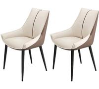 Widppsopt Lot de 2 chaises de Salle à Manger Modernes en Similicuir avec Assise rembourrée et Pieds en métal - Meubles de Cuisine et de Salon élégants pour Un Confort et Une durabilité optimaux.