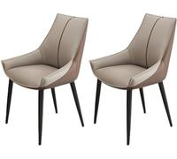 Widppsopt Lot de 2 chaises de Salle à Manger Modernes en Similicuir avec Assise rembourrée et Pieds en métal. Meubles de Cuisine et de Salon élégants pour Un Confort Optimal.