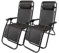 Widppsopt Lot de 2 chaises Longues de Jardin Pliantes à gravité zéro pour la Plage, idéales pour Le Salon Familial Vision