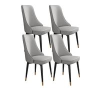 Widppsopt Lot de 4 chaises de Salle à Manger Modernes rembourrées - Assise en Similicuir Souple et Pieds en métal Robustes | Chaises d'appoint élégantes pour Salon et Cuisine