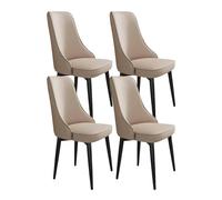 Widppsopt Lot de 4 chaises de Salle à Manger Modernes rembourrées, Assise en Similicuir Souple, Pieds en métal élégants, idéales pour la Cuisine, Le Salon et la décoration de Meubles contemporains.