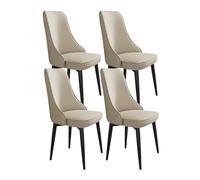 Widppsopt Lot de 4 chaises de Salle à Manger Modernes rembourrées - Coussins en Similicuir Souple, Pieds en métal élégants, chaises d'appoint élégantes pour Meubles de Cuisine et de Salon
