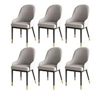 Widppsopt Lot de 6 chaises de Salle à Manger Modernes à Dossier Haut, revêtement en Similicuir Souple, Pieds en métal Robustes, assises élégantes pour Salle à Manger et Salon.