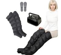 Widppsopt Masseur de jambes Pressothérapie Drainage lymphatique tout le corps | Système de récupération électrique de compression d'air, 6 cavités pour la taille, les bras, les jambes, la