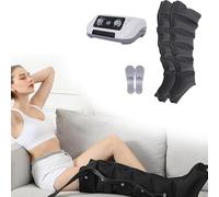 Widppsopt - Masseur électrique à compression d'air - Masseur de drainage lymphatique à 6 cavités pour les jambes, machine pneumatique de pression des jambes pour détendre et soulager la douleur