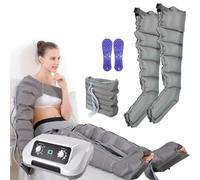 Widppsopt Pressotherapy Masseur électrique de compression d'air pour jambes, système de récupération des bottes de compression de drainage lymphatique, compression séquentielle pour améliorer la