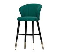 Widppsopt Tabourets de bar en velours avec pieds en métal noir, chaises de bar pour îlot de cuisine, salle à manger, restaurant, pub