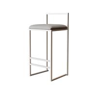 Widppsopt Tabourets de bar, tabourets de bar, tabourets de bar, ensemble de 1 tabourets de bar blancs minimalistes modernes avec tabouret de bar rembourré en cuir PU pour comptoir de cuisine île