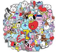 WiDream 100 Pcs Autocollants Graffiti Bt21, Valise en Vinyle Imperméables Stickers de Style Graffiti, Pour Ordinateurs Portables, Planches à Roulettes, Casques, Motos, (Autocollants 5-8 cm)